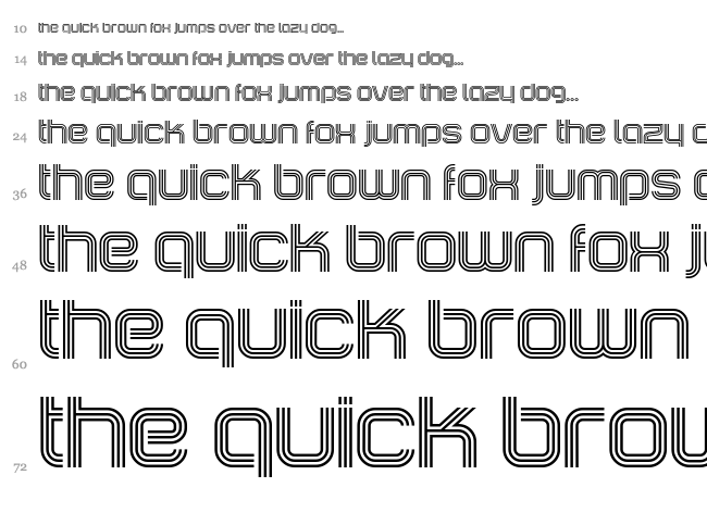 Incopins Clusters font waterfall